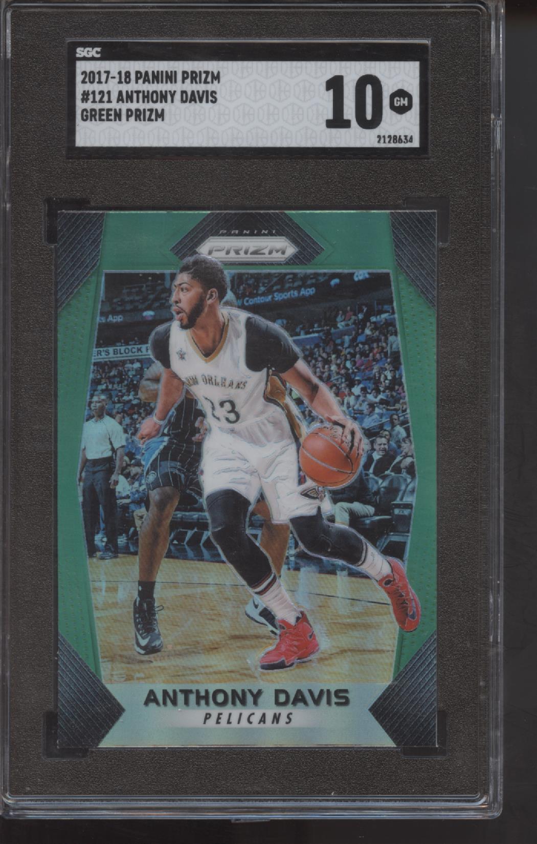2017 Panini Prizm Basketball Green Anthony Davis #121 CSG 9