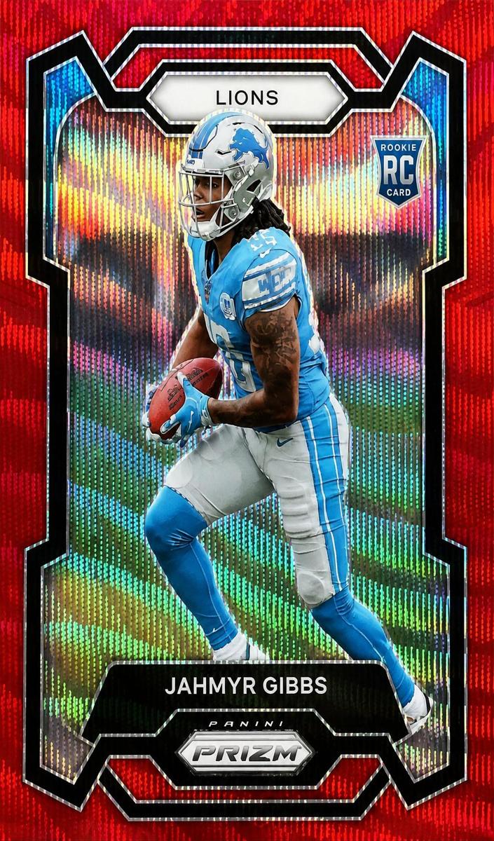 2023 Panini Prizm Football Red Wave Jahmyr Gibbs #331