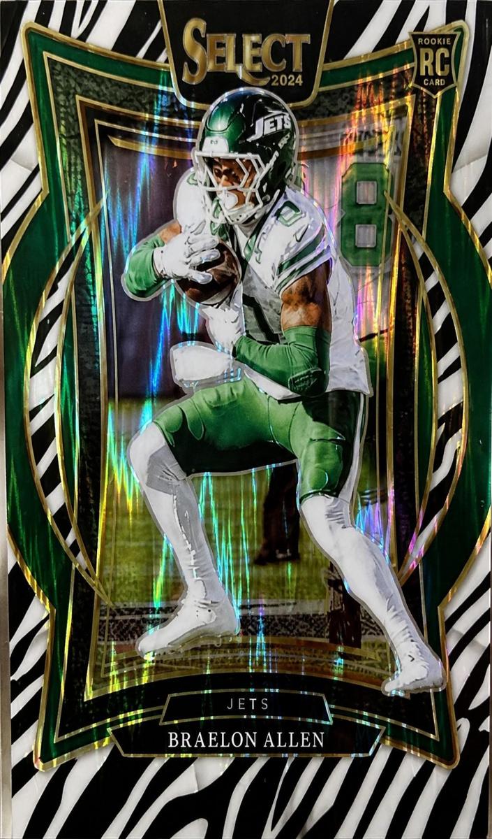 2024 Panini Select Football Zebra Shock Braelon Allen #10 PSA 9