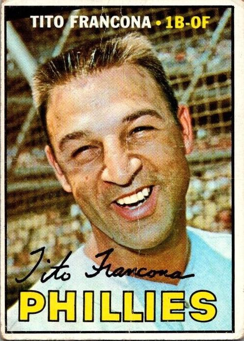 1967 Topps Baseball Tito Francona #443 PSA 7
