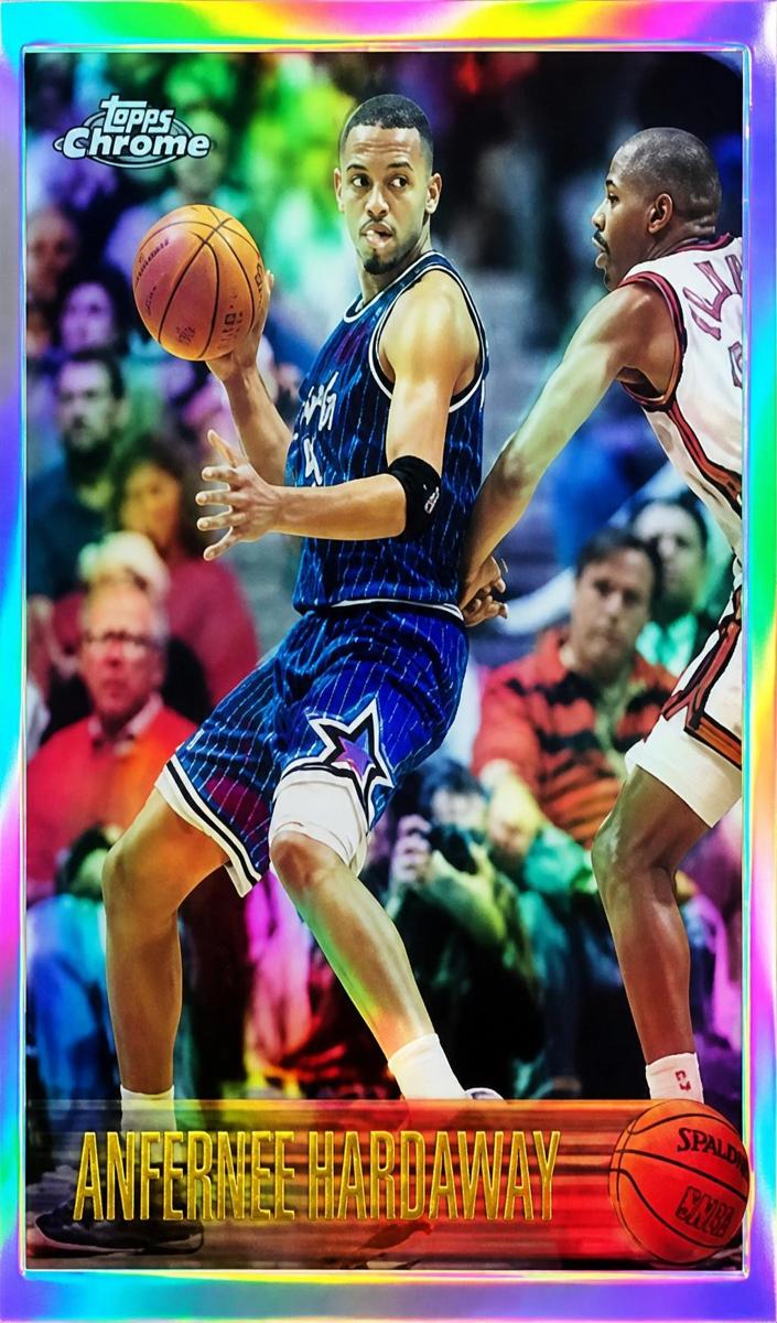 1996 Topps Chrome Basketball Refractor Anfernee Hardaway #110