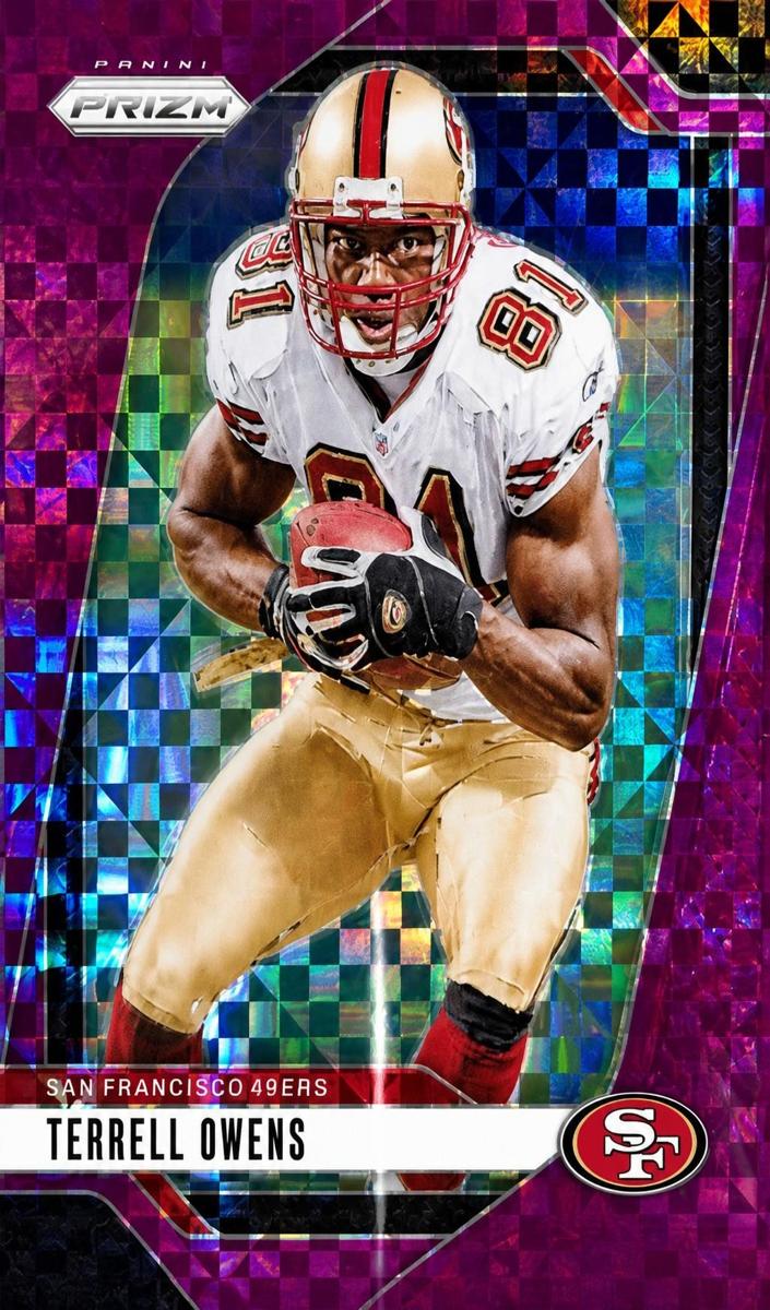 2024 Panini Prizm Football Purple Power Terrell Owens #257 PSA 8.5