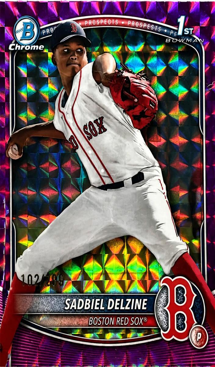 2025 Bowman Chrome Prospects Baseball Fuchsia Geometric Refractor Sadbiel Delzine #BCP-235