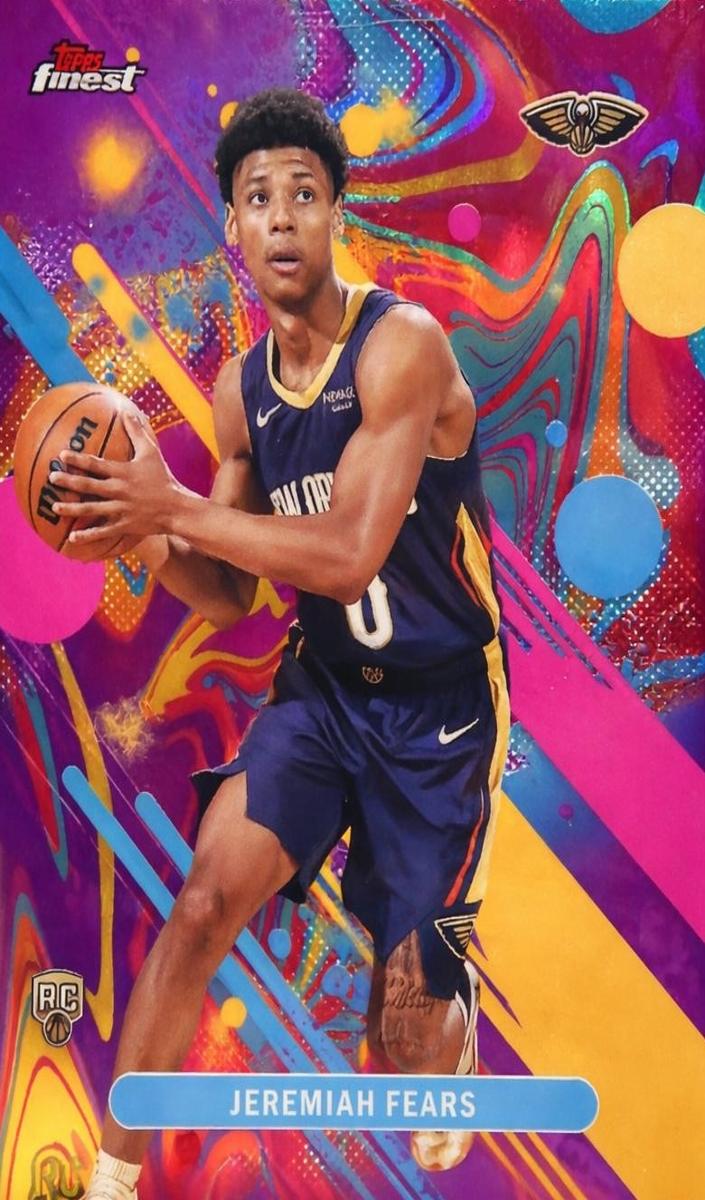 2025 Topps Finest Basketball Oil Spill Refractor Jeremiah Fears #7