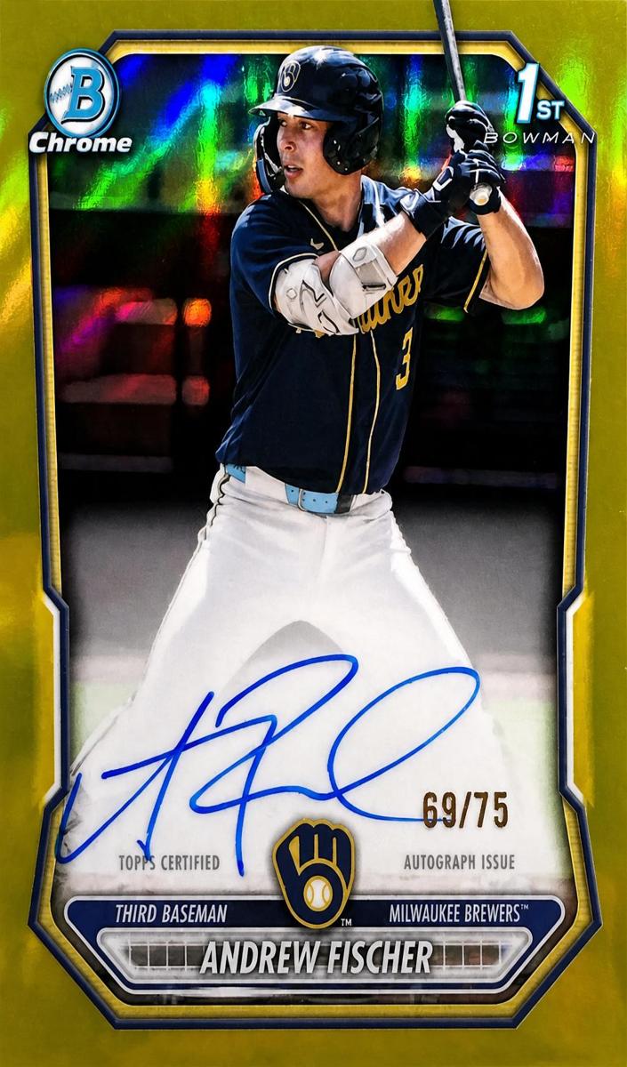 2026 Bowman Baseball Yellow Refractor Andrew Fischer #CPA-AF