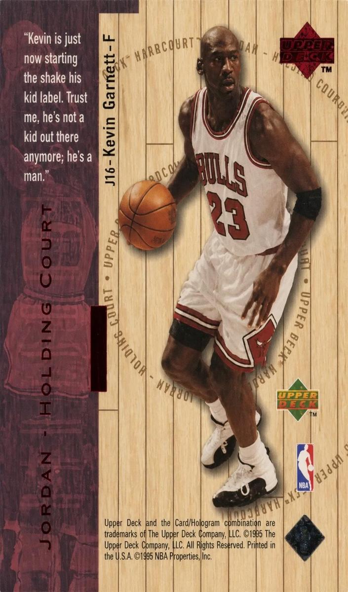 1998 Upper Deck Hardcourt Basketball Red Kevin Garnett #J16