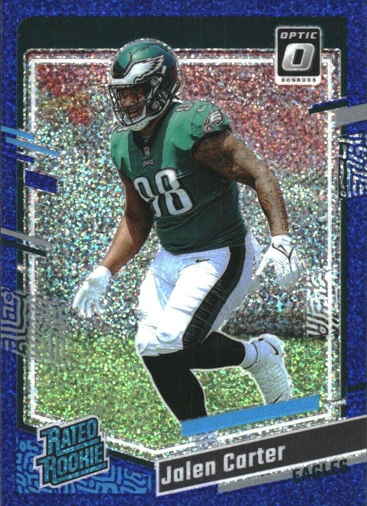 2023 Donruss Optic Football Blue Glitter Jalen Carter #281
