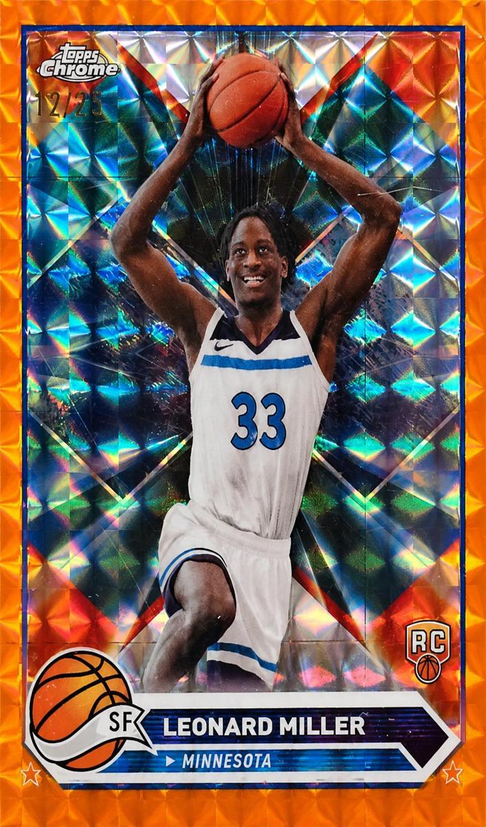 2023 Topps Chrome Basketball Orange Geometric Leonard Miller #158