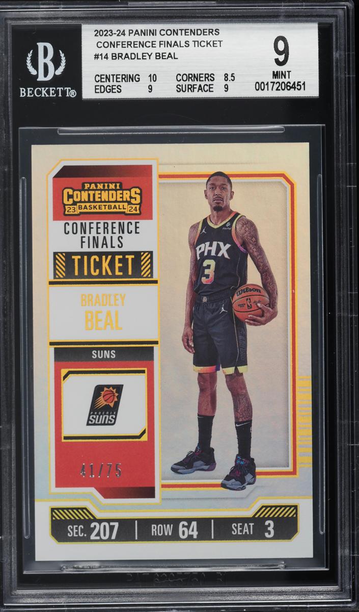 2023 Panini Contenders Basketball Conference Finals Ticket Bradley Beal #14 BGS 8.5