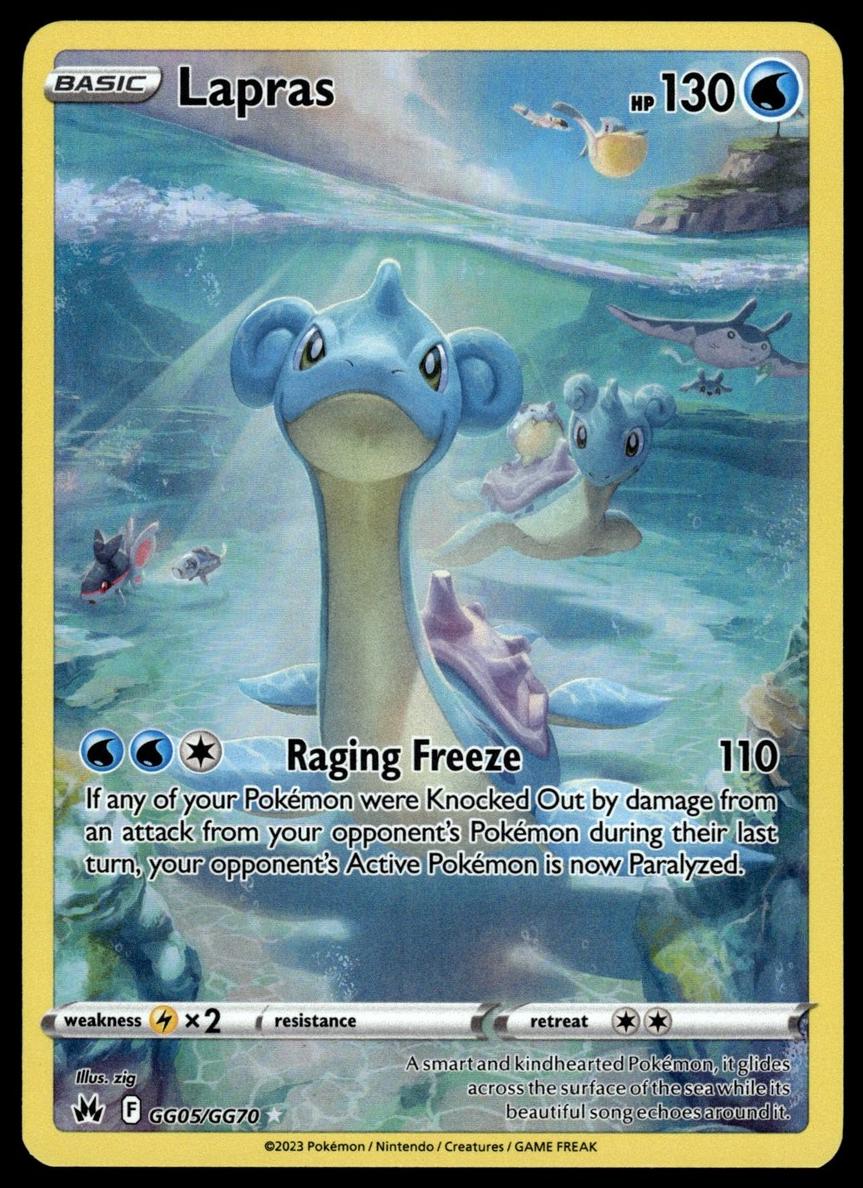 2023 Pokemon Crown Zenith Full Art Lapras #GG05