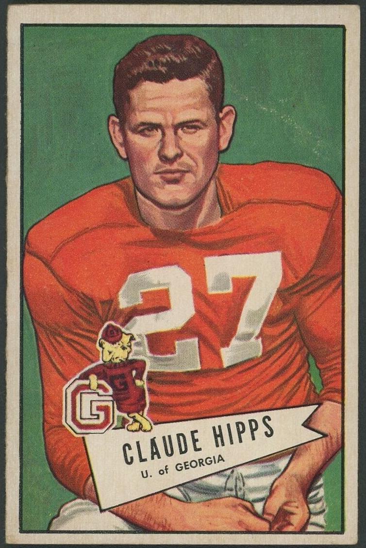 1952 Bowman Small Football Claude Hipps #41 PSA 5