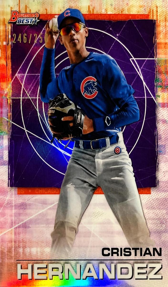 2021 Bowman's Best Baseball Purple Cristian Hernandez #3 PSA 10