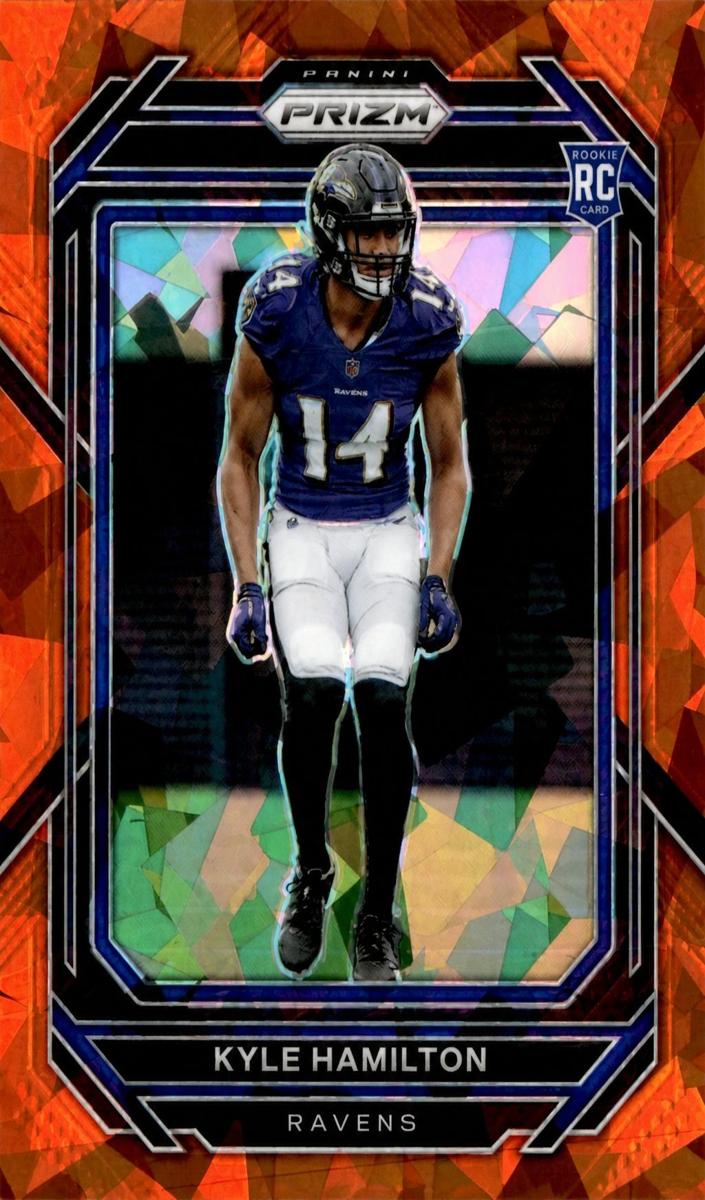 2022 Panini Prizm Football Orange Ice Kyle Hamilton #342
