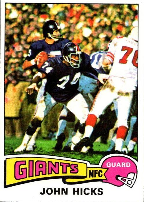 1975 Topps Football John Hicks #283