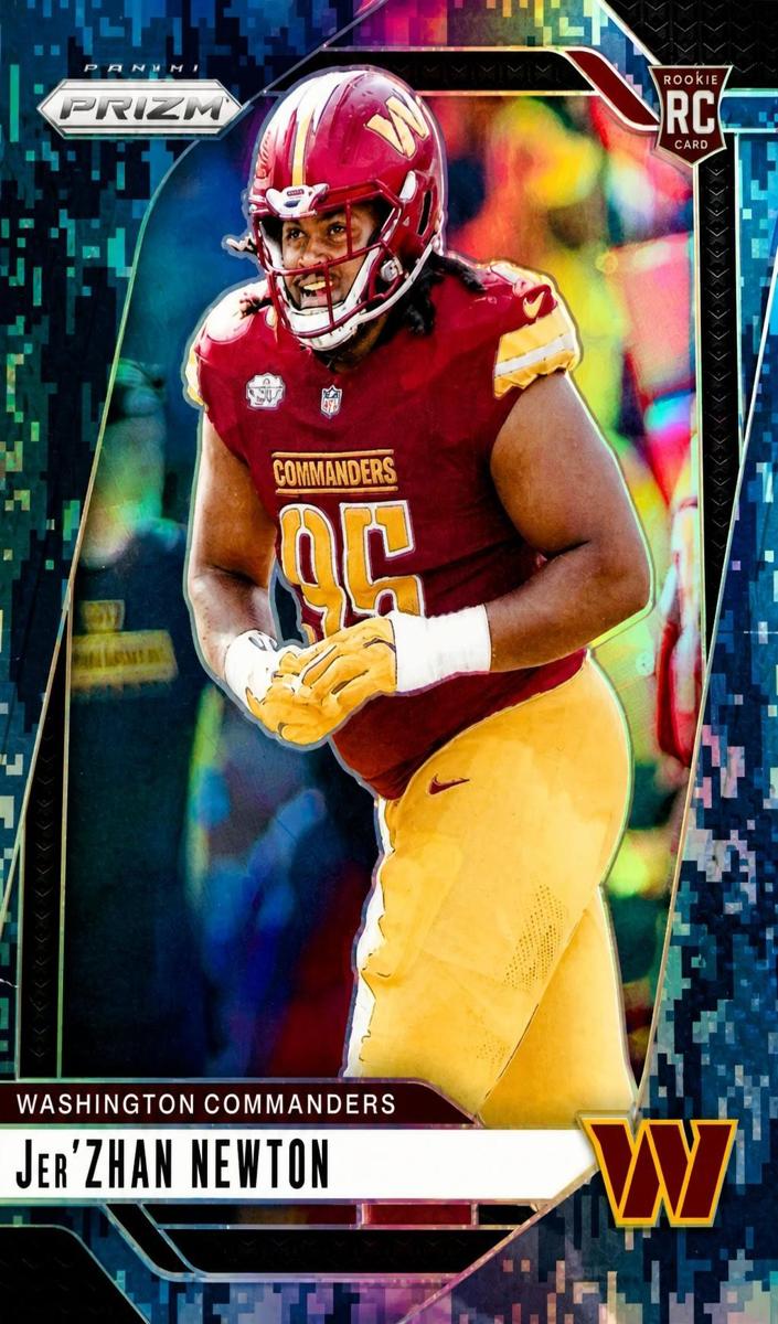 2024 Panini Prizm Football Navy Camo Jer'Zhan Newton #351