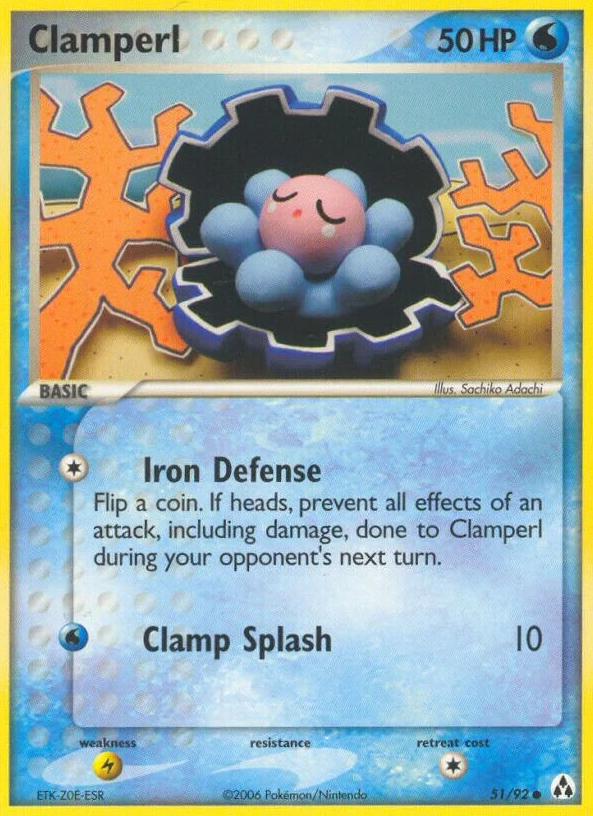 2006 Pokemon EX Legend Maker Clamperl #51