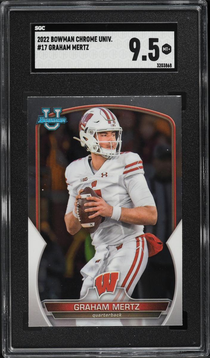 2022 Bowman Chrome University Football Graham Mertz #17