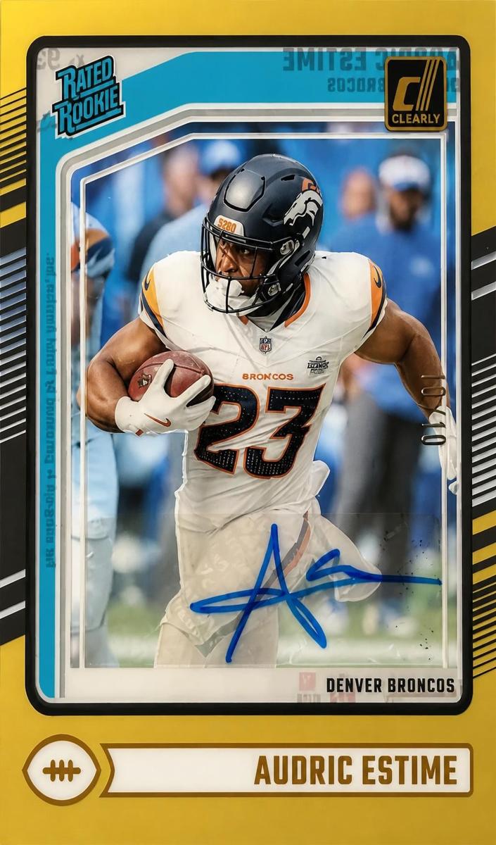 2024 Panini Clearly Donruss Football Gold Audric Estime #93