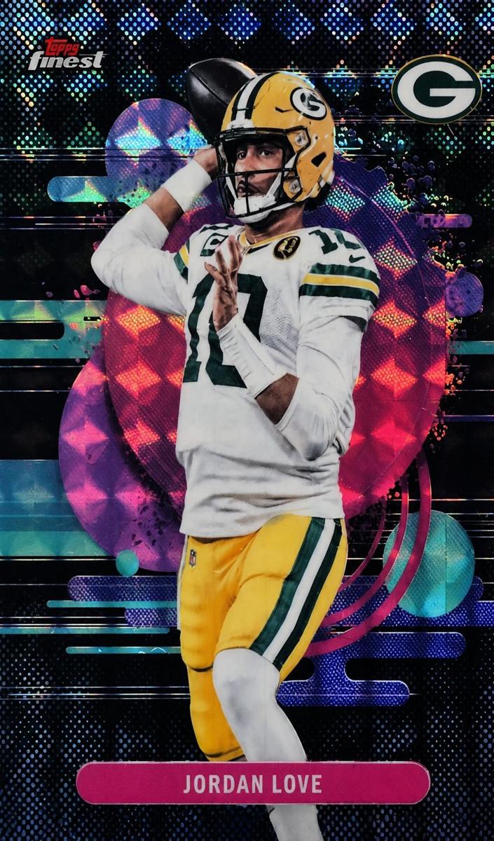 2025 Topps Finest Football Black Geometric Jordan Love #132