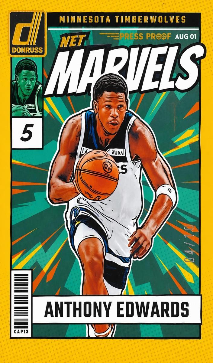 2024 Panini Donruss Basketball Press Proof Gold Anthony Edwards #5