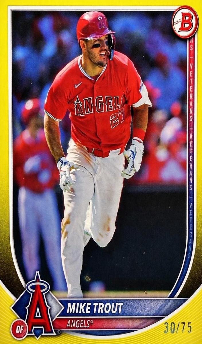 2025 Bowman Baseball Yellow Border Mike Trout #1 PSA 10