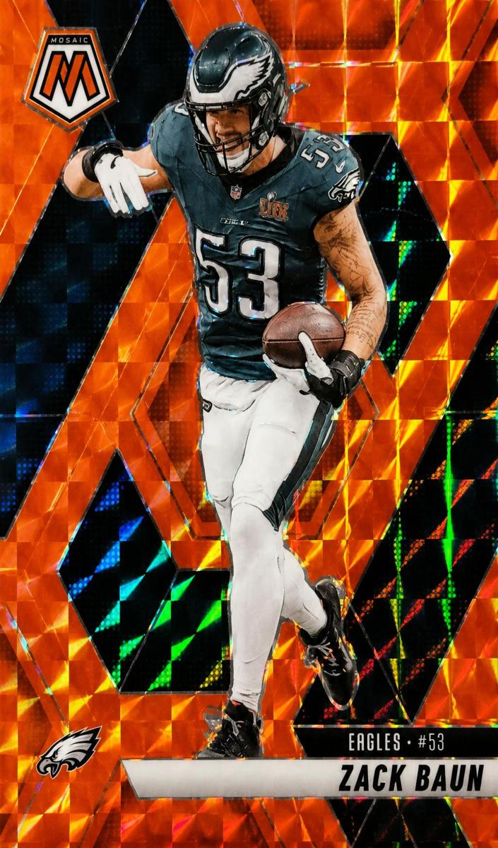 2025 Panini Mosaic Football Orange Zack Baun #141
