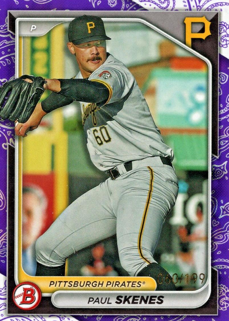 2024 Bowman Prospects Baseball Purple Pattern Paul Skenes #BP-125 PSA 10