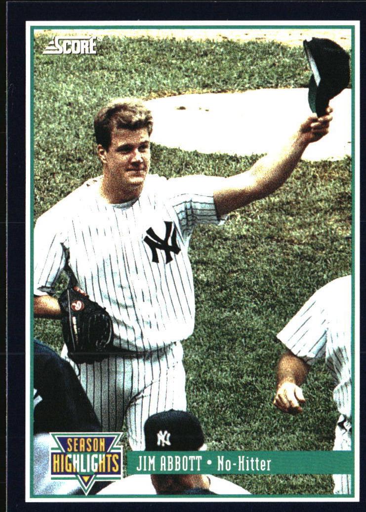 1994 Score Baseball Jim Abbott #626