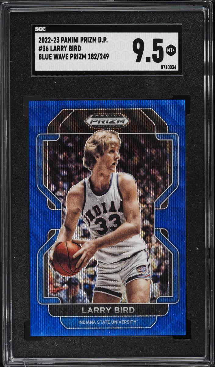 2022 Panini Prizm Draft Picks Basketball Blue Wave Larry Bird #36 SGC 9.5