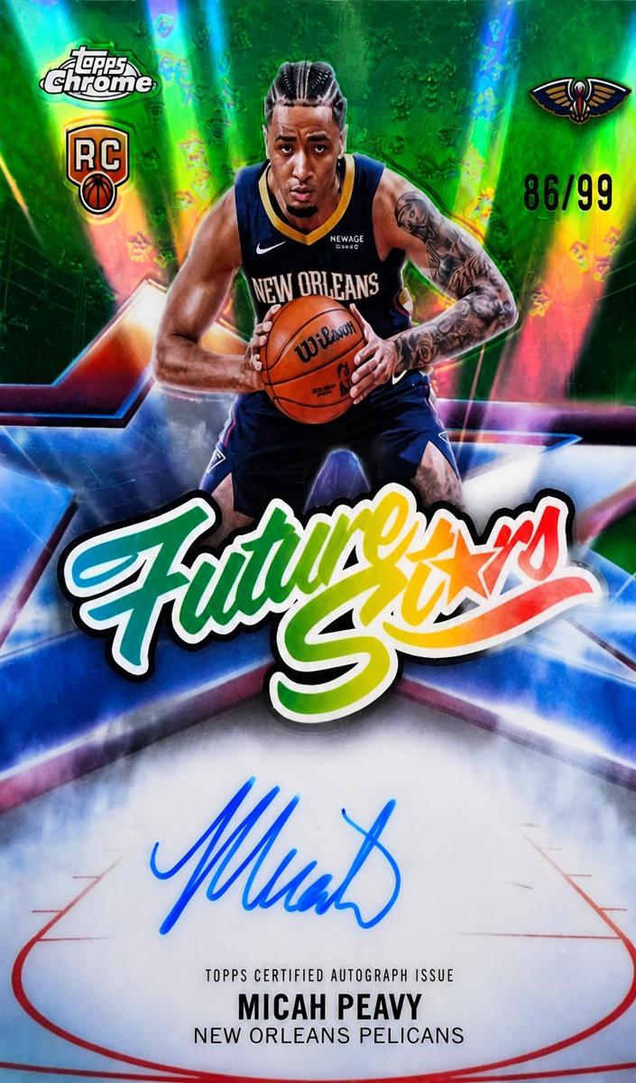 2025 Topps Chrome Basketball Green Refractor Micah Peavy #FS-MP