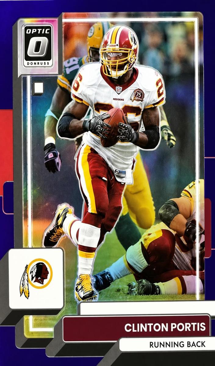 2022 Donruss Optic Football Purple Clinton Portis #200