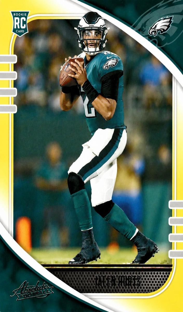 2020 Panini Absolute Football Yellow Jalen Hurts #145 PSA 10
