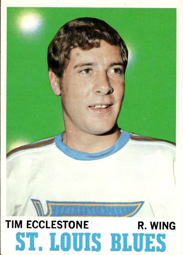 1970 Topps Hockey Tim Ecclestone #102 PSA 8