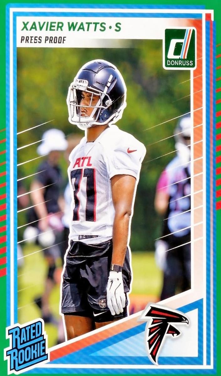 2025 Panini Donruss Football Press Proof Green Xavier Watts #399