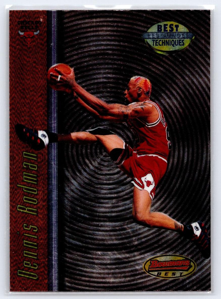 1997 Bowman's Best Basketball Dennis Rodman #T7 HGA 9