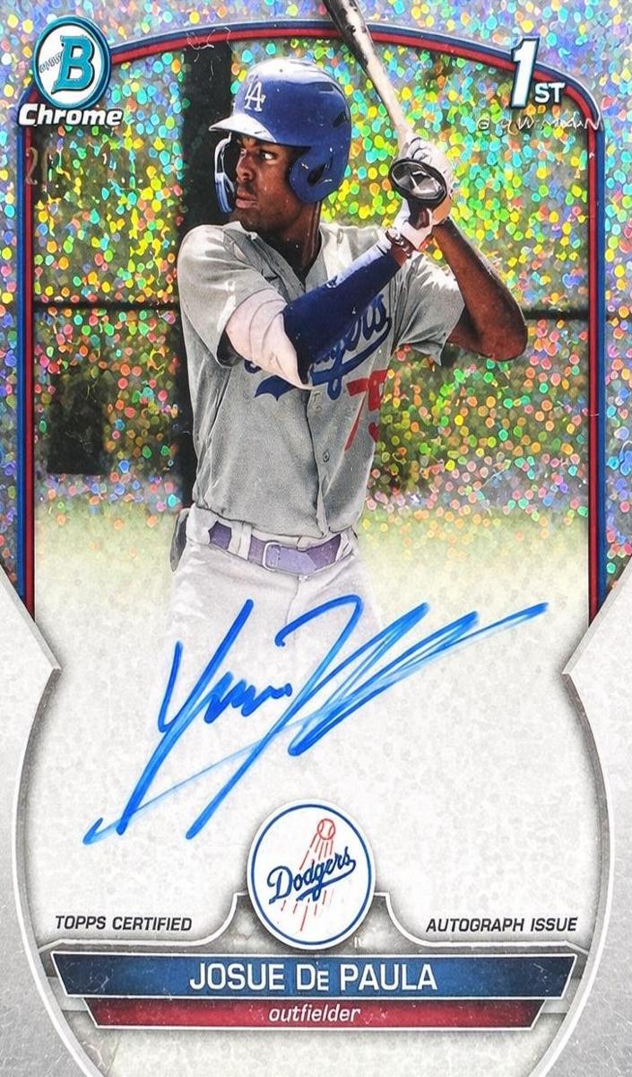 2023 Bowman Chrome Prospects Baseball Speckle Josue De Paula #CPA-JDE