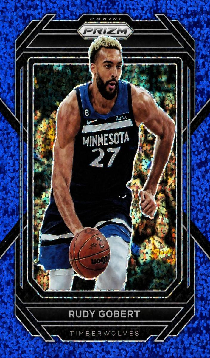 2022 Panini Prizm Basketball Blue Sparkle Rudy Gobert #67