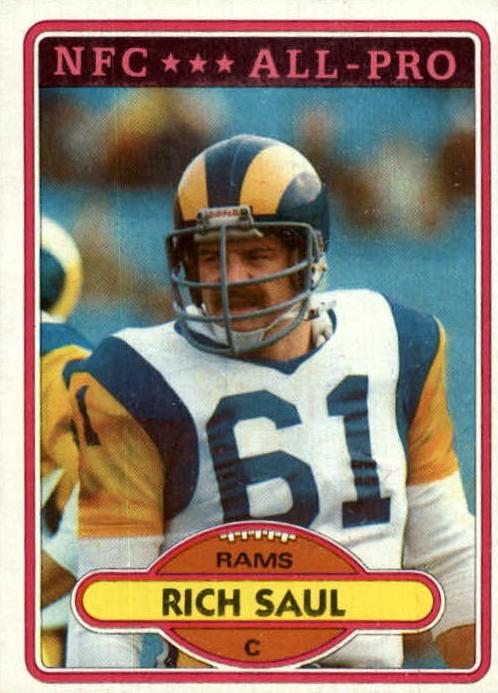 1980 Topps Football Rich Saul #25 PSA 9