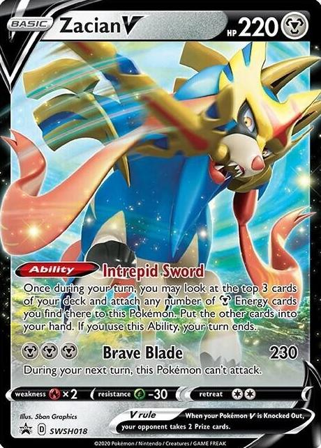 2020 Pokemon SWSH Black Star Promo Zacian #SWSH018