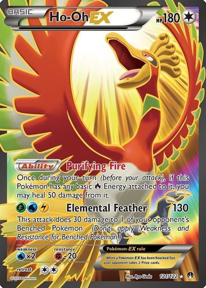 2016 Pokemon XY BREAKpoint Ho-Oh #121 PSA 8