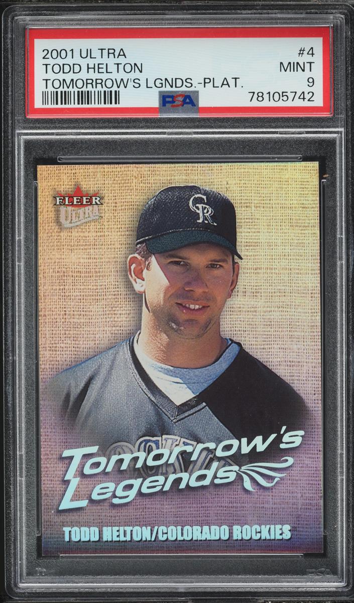 2001 Fleer Ultra Baseball Platinum Todd Helton #4TL PSA 9