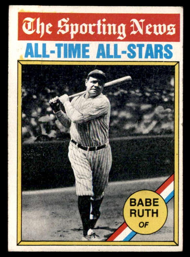 1976 Topps Baseball Babe Ruth #345 PSA 7.5