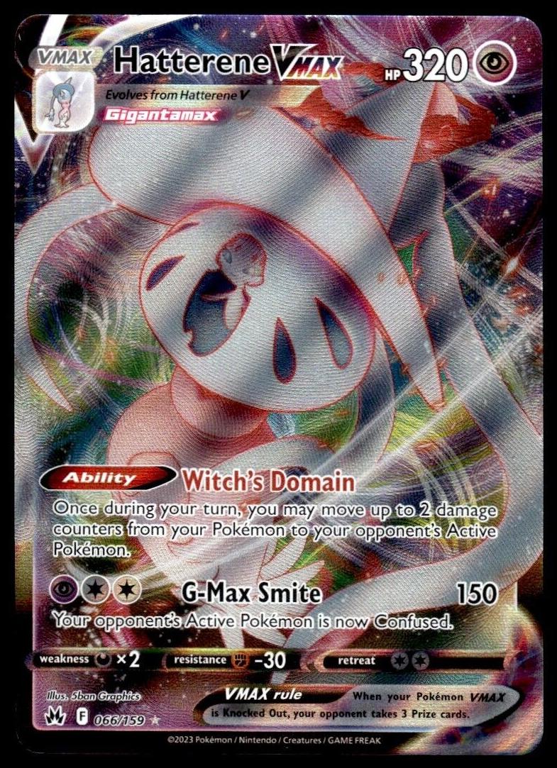 2023 Pokemon Crown Zenith Hatterene #66 PSA 9