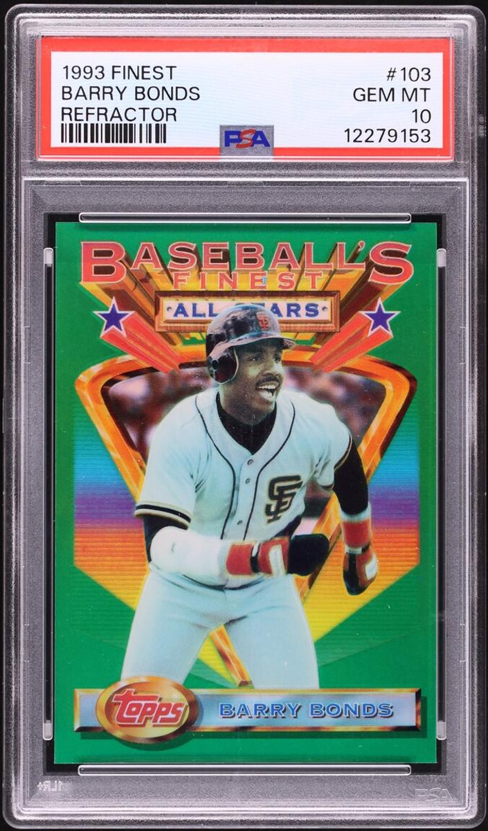 1993 Topps Finest Baseball Refractor Barry Bonds #103 PSA 9