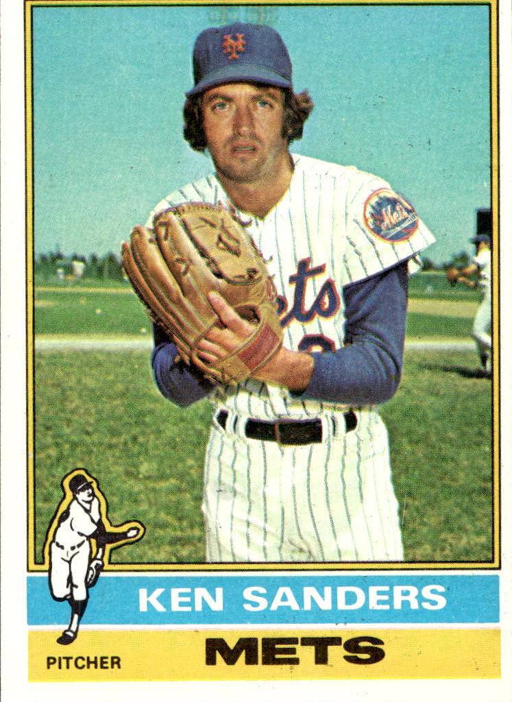 1976 Topps Baseball Ken Sanders #291 PSA 8