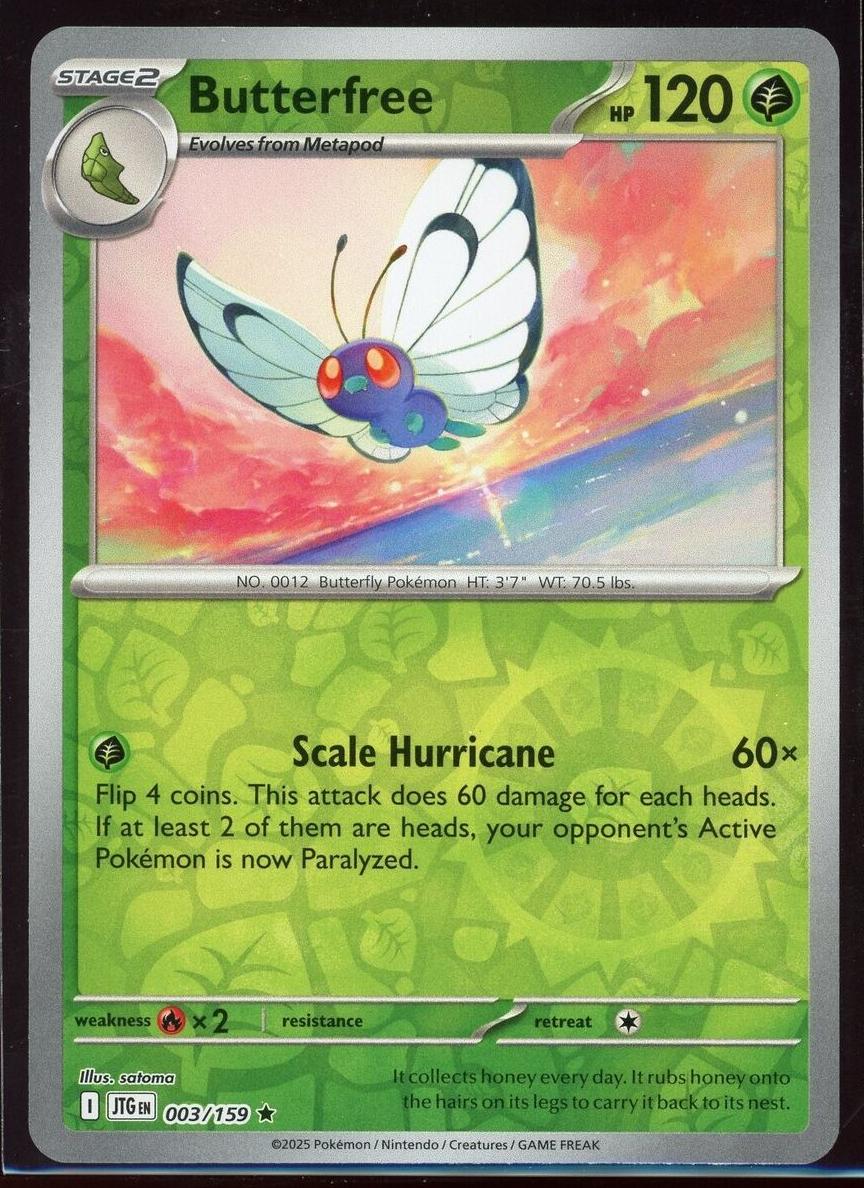 2025 Pokemon Scarlet & Violet Journey Together Reverse Holo Butterfree #3