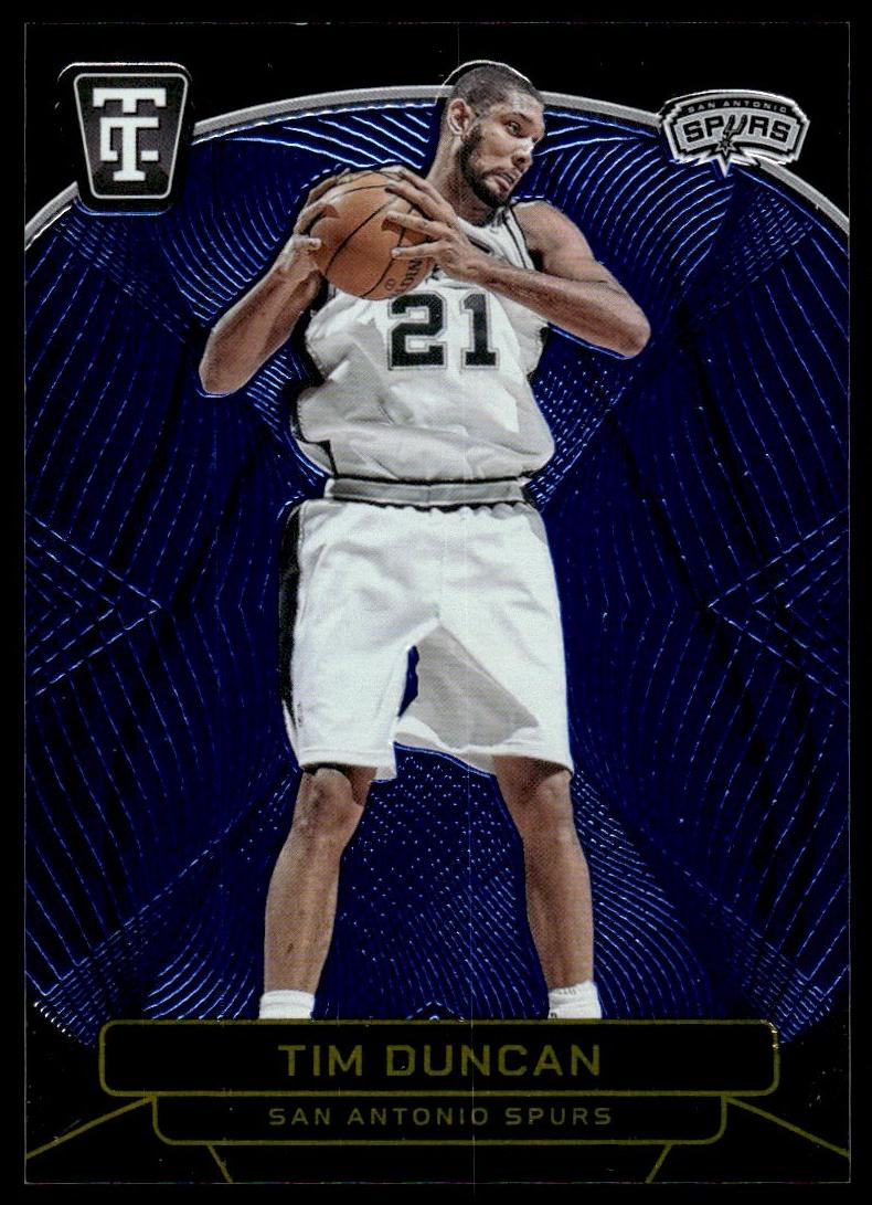 2024 Panini Totally Certified Basketball Mirror Blue Tim Duncan #176
