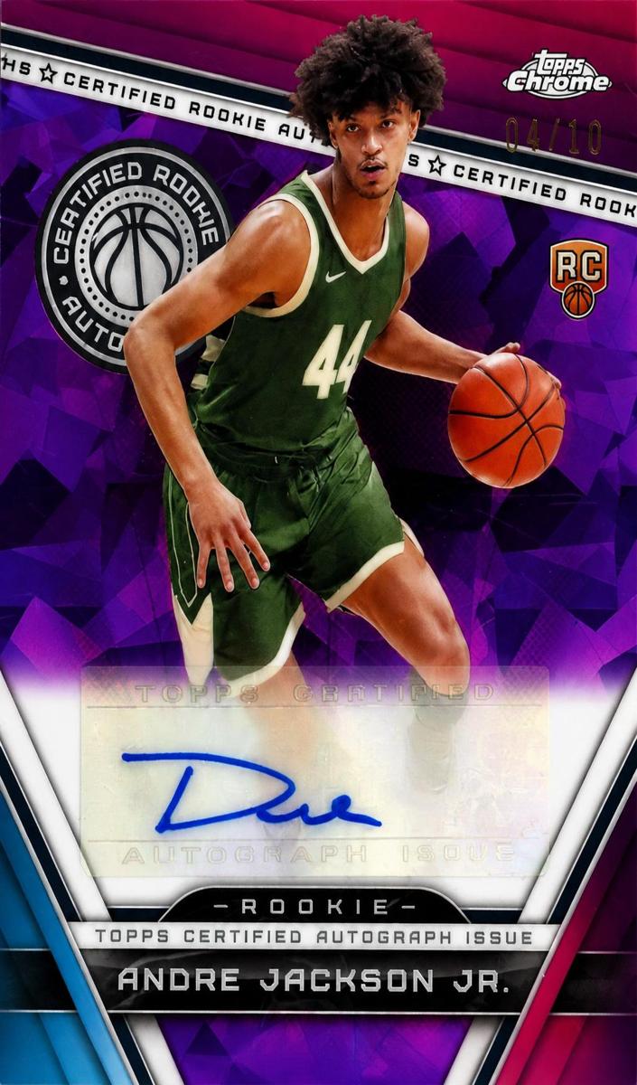 2023 Topps Chrome Sapphire Basketball Purple Andre Jackson Jr. #CRA-AJ
