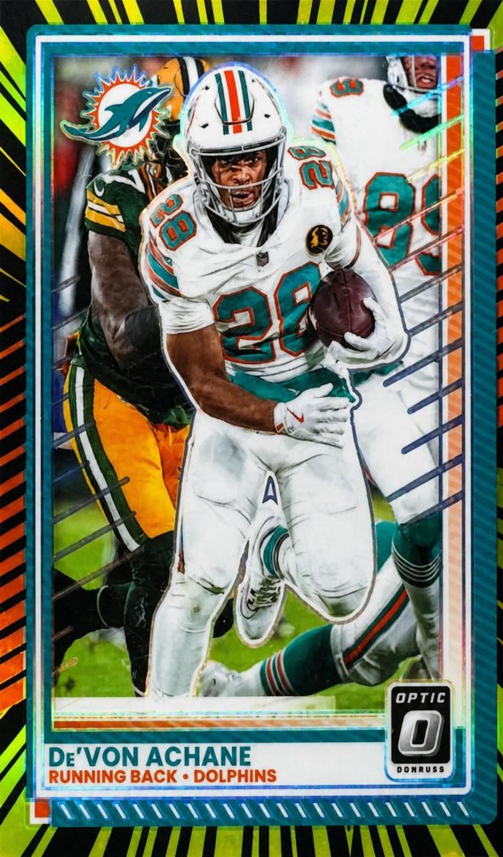 2025 Donruss Optic Football Electricity De'Von Achane #86