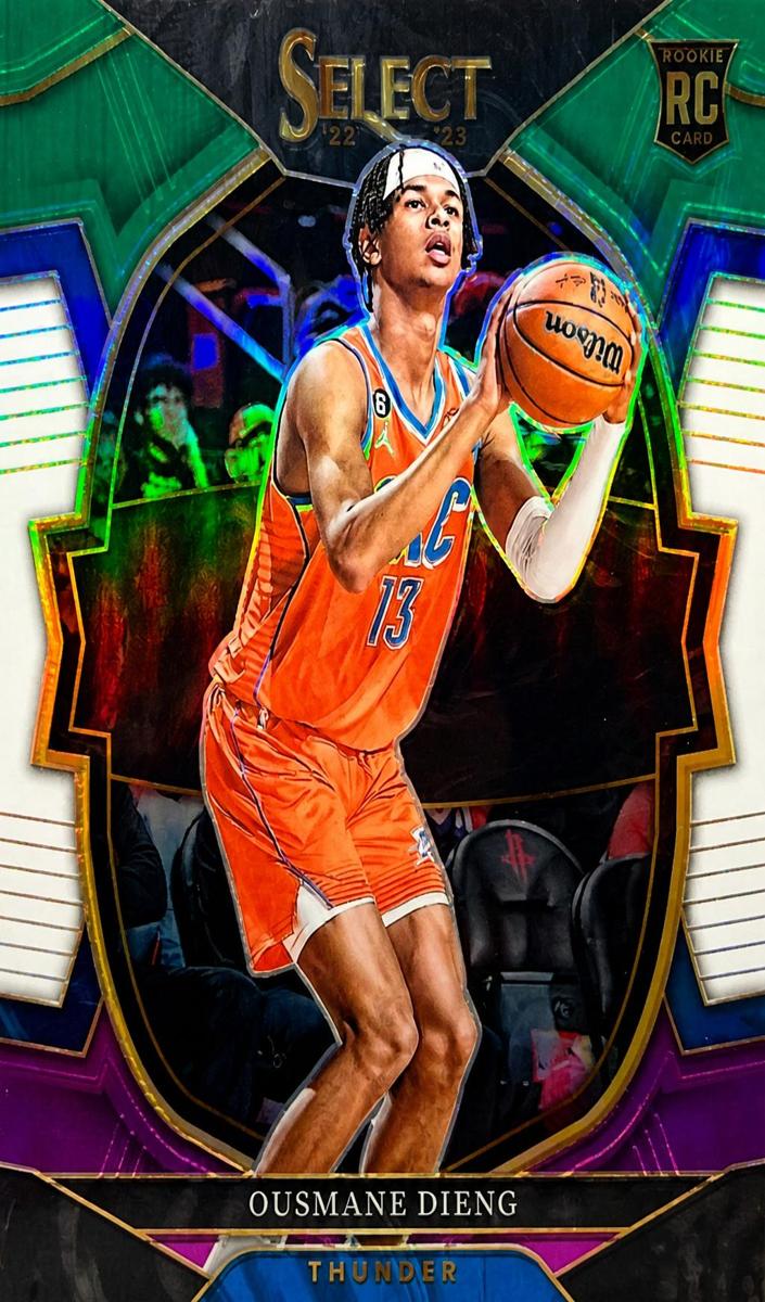 2022 Panini Select Basketball Green White Purple Ousmane Dieng #76